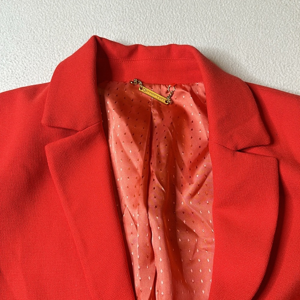 Trina Turk Women’s Orange Pistache Blazer Jacket - Picture 4 of 7